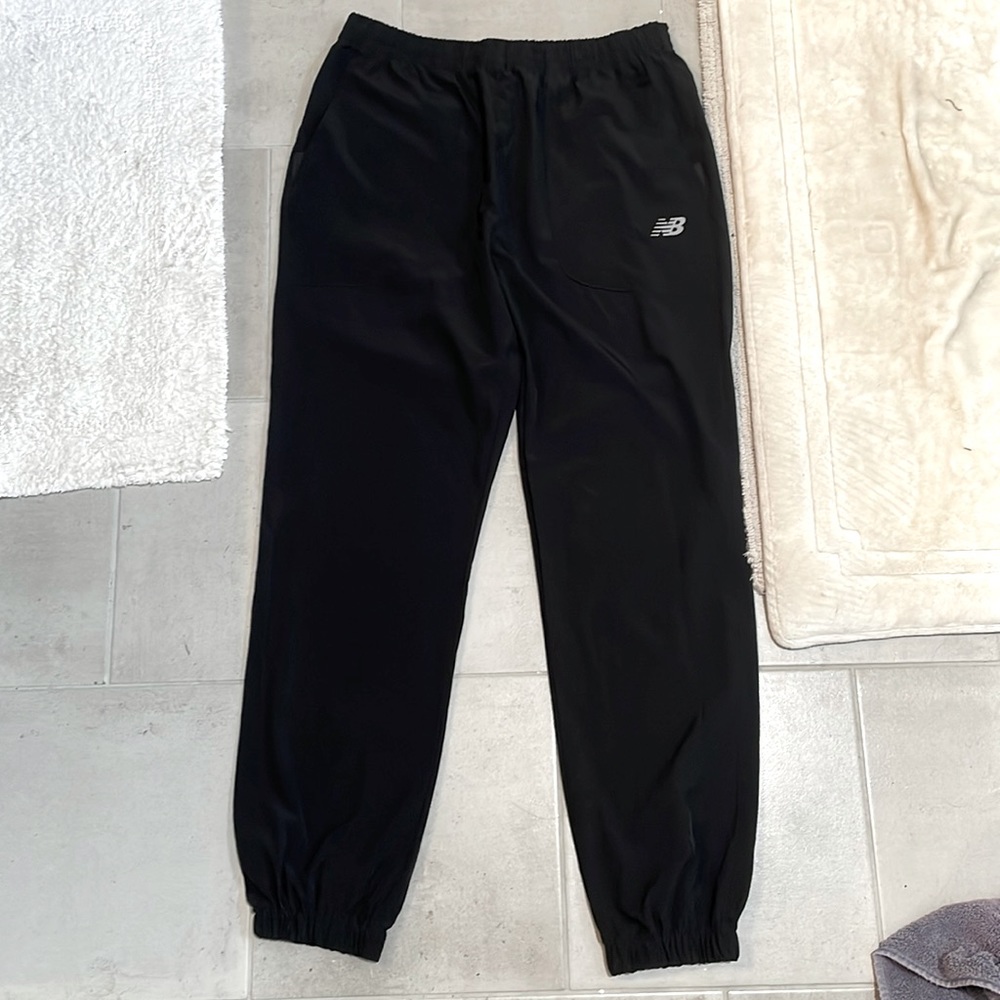 New Balance joggers- polyester (swishy material)